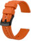 BISONSTRAP Flexible Bracelet Montre en Silicone 22mm, Bracelet pour Homme et Femme, Bracelets Connectée en Caoutchouc, Orange avec Boucle Noire