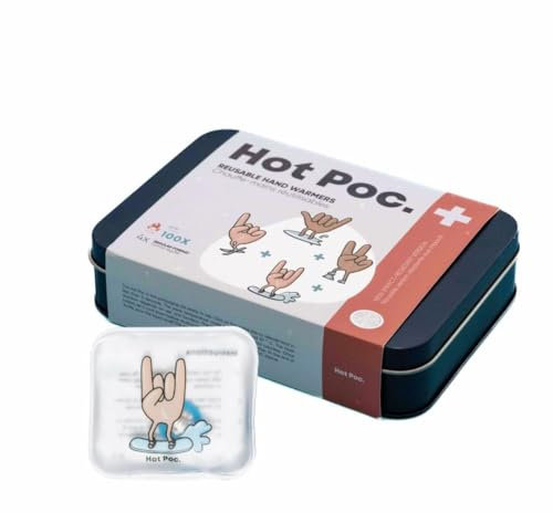 Hot Poc - Reusable Hand Warmers - Patented Technology Featuring an Anti-Trigger Protective Disk - Sustainable - No Charge Needed - Pocket Warmers for Outdoors Activities and Cold Weather