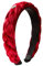 Alpenflüstern Trachten-Haarreif Samt Flechtoptik & Strass-Edelweiß - Damen Haarschmuck rutschfest, Haarband geflochten fürs Dirndl (rot) ADV129