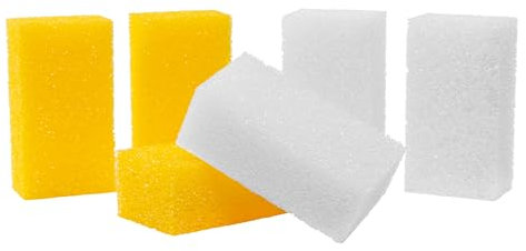 myglanz® Universal Putzstein Spezial Schwamm/Schwämme, 6er Pack (Weiss/gelb)