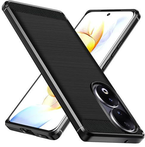 ivoler Coque Silicone pour Honor 90 5G, [Protection Antichoc Militaire] Étui de Protection, Mince Souple TPU Anti-Rayures Dos Bumper Housse, Noir