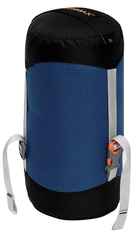 AEGISMAX Ultraleichter Kompressionssack für Schlafsack, Zubehör, wasserdicht, Nylon, Outdoor, ultraleichte Aufbewahrungstasche (3 l, Blau)
