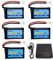 AMZZN 5PCS 3.7V 350mAh 1S Lipo Battery with Molex Plug and Charger for Syma X11C WLToys V911S RC Drone,XK A150 BF-109 FX651 FX621 Z60 Jet F-16 F-22 F-35 Glider