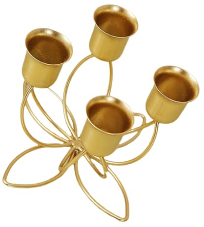 PRETYZOOM Kerzenständer Aus Metall 4 Kerzenständer Kerzenhalter Im Europäischen Stil für Die Tischdekoration Bei Hochzeiten