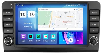 Android 12 Autoradio Mit Navi 2 Din 9 Zoll Touchscreen Autoradio Für Benz M-Class W164 GL-Class X164 Mit Carplay Android Auto,mit RDS Bluetooth FM AM Lenkradsteuerung Rückfahrkamera ( Color : M500 8+1