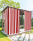 Gestreifte Outdoor-Vorhänge für Terrasse, wasserdicht, wetterfest, rot und weiß, Sonnenschutz, Sichtschutz, Ösenvorhänge, gestreifte Vorhänge für Pavillon, Veranda, Pergola, 1 Panel, 137 x 213 cm (B x
