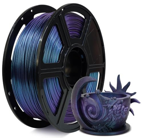 FLASHFORGE Chamäleon HS PLA Farbverlauf Burnt Titanium & Nebula Purple, Max 500 mm/s schneller Druck, PLA-Farbverschiebungs filament 1,75 mm, ändert die Farbe je nach Licht und Winkel