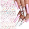 Aikeis 8 Retro-Nagelkunstaufkleber, Kirschblüten Nagelkunst, 3D-Design, Nagelkunstaufkleber, personalisierte Blumen-Nagelkunstaufkleber für Damen, DIY-Design