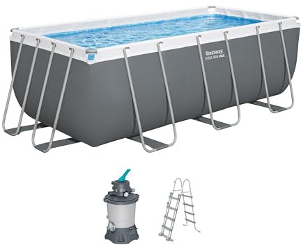 Bestway Juego de Piscina Rectangular de 13'6 x 6'7 x 48/4.12 m x 2.01 m x 1.22 m