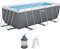 Bestway Steel Pro Max Kit Piscine Hors Sol - 412 cm x 201 cm x 122 cm - Gris foncé