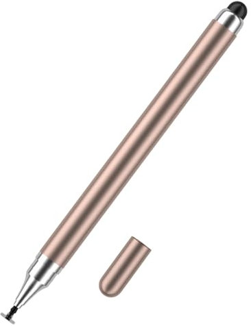 Aczyqws Touch Screen Stylus, Tablet Capacitive Stylus, 2in1 Disc and Silicone Tip, Universal for Apple Phones, Tablets, Android Phones, Laptops and other Touch Screens, Rose Gold