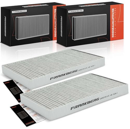 Frankberg 2x Innenraumfilter Pollenfilter mit Aktivkohle Kompatibel mit A4 800 4.2L A4 8E2 B6 1.6L-3.0L 1.9L-2.5L A6 4B2 C5 1.8L-4.2L 1.9L-2.5L Replace# 4B0819439