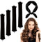 4 Stück Overnight Blowout Heatless Curls Band mit Turban Lockenwickler über Nacht mit Haken Locken Ohne Hitze Hair Curler Overnight Curls Heatless Blowout Hair Overnight (Schwarz, 30cm)