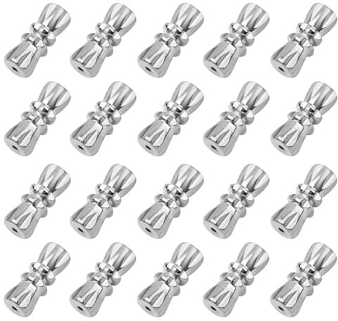 CPJJ 20 Stück Leder Endkappen zur Schmuckherstellung Schnur Endkappen Lederband Verschluss Armband Verschlüsse Rohr Endverschluss für Leder Seil Halskette Armband Schnalle