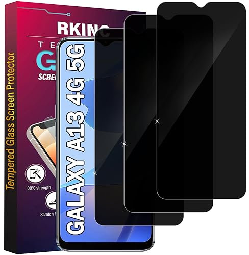 RKINC 3 Stück, Sichtschutz Panzerglas für Samsung Galaxy A13 4G 5G, Anti-Spähen Panzer Schutz Glas HD Displayschutzfolie, 0,33 mm kratzfest, splitterfrei, blasenfre
