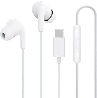 Xiaomi Auricolari in-ear di tipo C - Driver dinamici da 12,4 mm, microfono HD integrato, IP54 resistente alla polvere e all'acqua, design ergonomico, auricolari con cavo USB-C per dispositivi Android