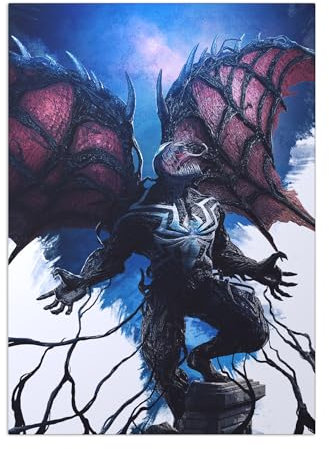 Displate Offiziell Marvel MetallPoster Magnetische Befestigung Inklusive Lizenziert Bilder Hochwertiges Poster Spider-Man 2 Game - Venom Poster 45 cm x 32 cm