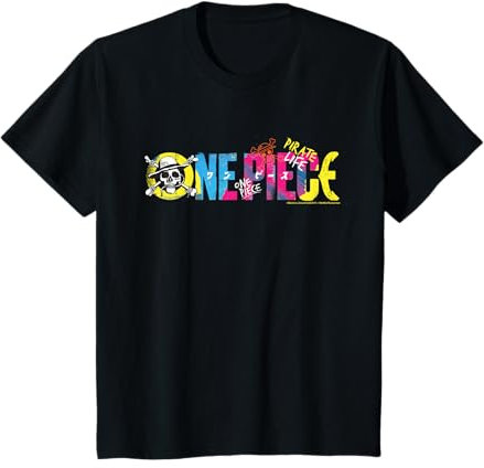 Enfant One Piece Anime Pirate Life Chapeau de paille avec logo Pirates pour enfants T-Shirt