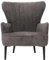 Lounge-Sessel HWC-K37, Cocktail-/Ohrensessel Polsterstuhl Retro Vintage Stoff Chenille (500g/m²) Öko-Tex - dunkelgrau