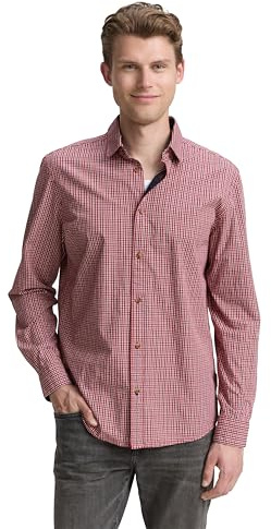 Tom Tailor Herren 1047324 Regular Fit Hemd mit Karo-Muster