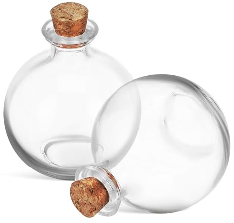 Didiseaon 2 Piezas Botellas De Vidrio con Corcho para Recipientes De Vidrio para Micropaisaje y Plantas De para Plantas De Interior