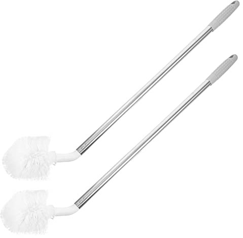 Vaguelly 2Pcs Long Handle Cleaning Brush Handle Curved Scrubber for Water Dispenser and Bucket Effortless Kitchen Cleaning Tool Easy to Use Reusable Design
