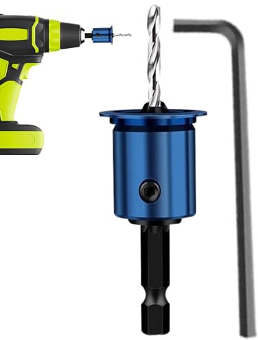 Countersink Drill Bit Set - Drill Counterbore Router Drill Bit | Holzbearbeitung Carpentry Bohrer Bits Set -Kombination | Einstellbare robuste Schaltersenke für die Reparatur von Fachleuten für Präzis