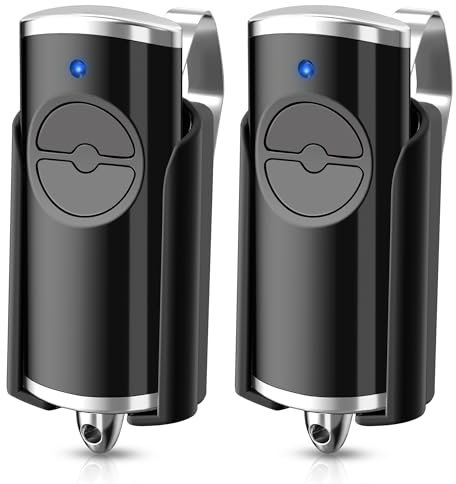 pepape 2 Stück Garagentoröffner Fernbedienung für Hörmann Handsender HSE2-868-BS, HSE-4-868-BS, HS4-868-BS, mit Sonnenblende Clip, Kompatibel mit 868,3MHz Hörmann BiSecur Garagentorantrieb