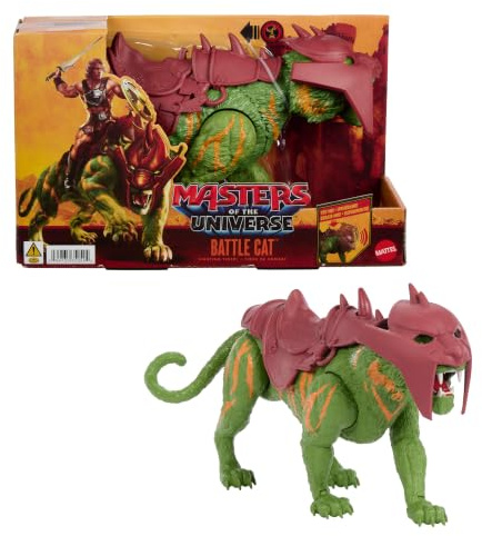 Masters of the Universe 2026 Movie Battle Cat, Chomp & 5 Roars | MOTU 5.5-inch Scale Hero Tiger with Armor, Film-Inspired Look, Multiple Sounds, JKJ04