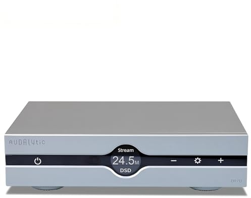 GUSTARD AUDALYTIC DR70N R2R Streaming DAC – Heim-Audio-Netzwerkbrücke Streaming CK-01 Clock Native 1-Bit-DSD-D/A-Wandler DSD512&PCM768kHz (Silber)
