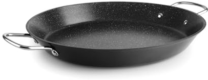 IBILI - Paellera Quarzo 34 Cm, Aluminio Forjado, Asas Acero Inoxidable, 6 raciones, Antiadherente PFAS, Apta para induccion
