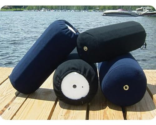 Taylor Made 12 oz. Polyester Blizzard Fleece Fender Cover for Big B Center Rope Tube Style Fenders, 10 x 26, Black - 2020108387