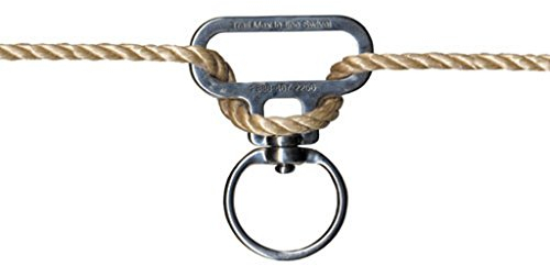 TrailMax Inline-Drehgelenk für Pferde-Highline-Seil, zum Sichern des Vorrats ohne Verheddern im Führungsseil, ermöglicht es, den Vorrat sicher im Lager zu ruhen, TrailMax Original-Design