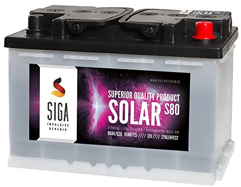 Unbekannt Solarbatterie 80AH Boots Wohnmobil Solar Caravan Versorgungs Batterie
