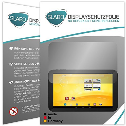 Slabo 2 x Displayschutzfolie für Trekstor Volks-Tablet 3G (2.Generation) Displayschutz Schutzfolie Folie No Reflexion | Keine Reflektion MATT
