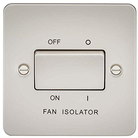 Knightsbridge FP1100PL FPAV1100PL Flat Plate 10A 3 Pole Fan Isolator Switch-Pearl