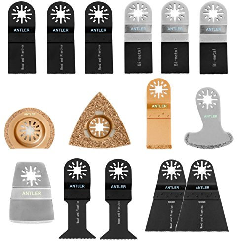 AB15CBB Antler Sägeblätter Combo B kit mix Klingen Multitool Oszillierwerkzeug-Zubehör (Packung mit 15)