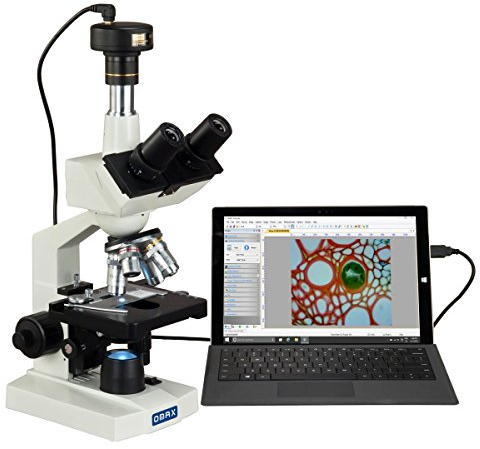 AmScope M83EZ-C50U OMAX 40X-2500X Trinokulares digitales Verbundmikroskop mit 5-MP-Digitalkamera und mechanischem Doppelschichttisch