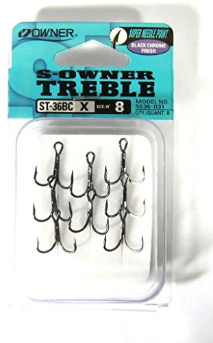 Owner ST-36 BC Treble Hook Black Size 18 (3479)