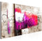 murando - Tableau décoratif abstrait 120x40 cm - Impression sur toile colorée - Décoration murale pour salon et chambre - Rose marron violet - Abstraction artistique moderne texture a-A-0331-b-c