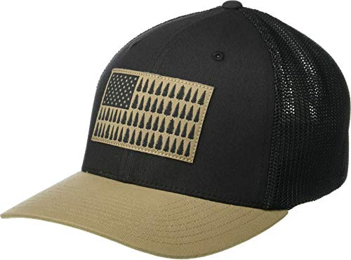 Columbia Mesh Tree Flag Ball Cap, Shark, British Tan, Small/Medium
