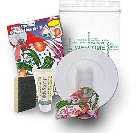 Kit di cortesia cucina 005C per residence, case vacanza, RTA, campeggi e agriturismo (Cartone da 20 pezzi)