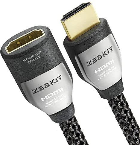 HDMI 2.0 Extension Cable 1.5ft Cinema Plus (4K 60Hz HDR Dolby Vision HDCP 2.2) Exceed 22.28Gbps Compatible with Roku Fire Stick/TV Xbox PS4 Pro Apple TV 4K Netflix LG Sony Samsung (Male to Female)