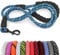 MayPaw Heavy Duty Rope Dog Lead, 3/4/5/6/7/8/10/12/15 FT Nylon Pet Leash, Soft Padded Handle Thick Lead for Large Medium Dogs (6 ft x 1/2, blue black)