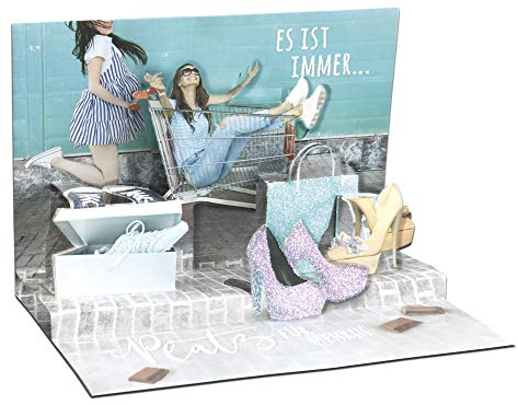 KE - Exklusive 3D Pop-Up Geburtstagskarte mit Glitter, Hochwertige Karte, Perfekt für jeden Anlass, Motiv: Schokolade