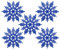 Naler 24 x Schneeflocken Weihnachten Deko für Weihnachtsbaum Glitzer Weihnachtsbaumschmuck, Blau