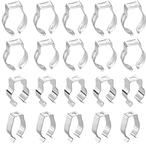 Trintion 48Pcs Terry Clips Assorted Tool Spring Terry Clips Heavy Duty Storage Shed Garage Tool Storage Hangers for Garages Sheds Yards Cupboards