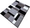 PHP Door Mats - Runner Rug Carpet Mat for Every Season Bedroom Living Room Hallway Kitchen Front Door Entrance Décor (Grey Black, 120 x 170 cm - Rectangle Rug)