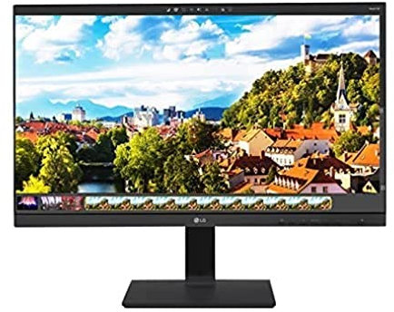LG 24BK55YP-I Ecran PC Pro 24 - dalle IPS résolution FHD (1920x1080), 5ms 75Hz, NTSC 72%, inclinable, Orientation Gauche/Droite, réglable en Hauteur, Mode Portrait, Haut-parleurs intégrés