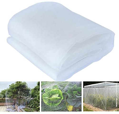 6x17mGemüseschutznetz,60 Mesh Gemüsenetz Feinmaschig Insektennetz Insektenschutznetz Gartennetz Pflanzenschutznetz,zum effektiven Schutz vor Schädlingen,für Gemüse Obst Blumen Gewächshaus